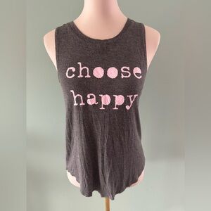 Grayson Threads Gray Sleeveless Muscle Tee with Pink Accents, Small